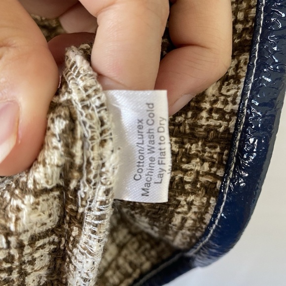 Never A Wallflower Navy Coated Skirt Size XS Front Pocket originally $245 - Picture 6 of 14